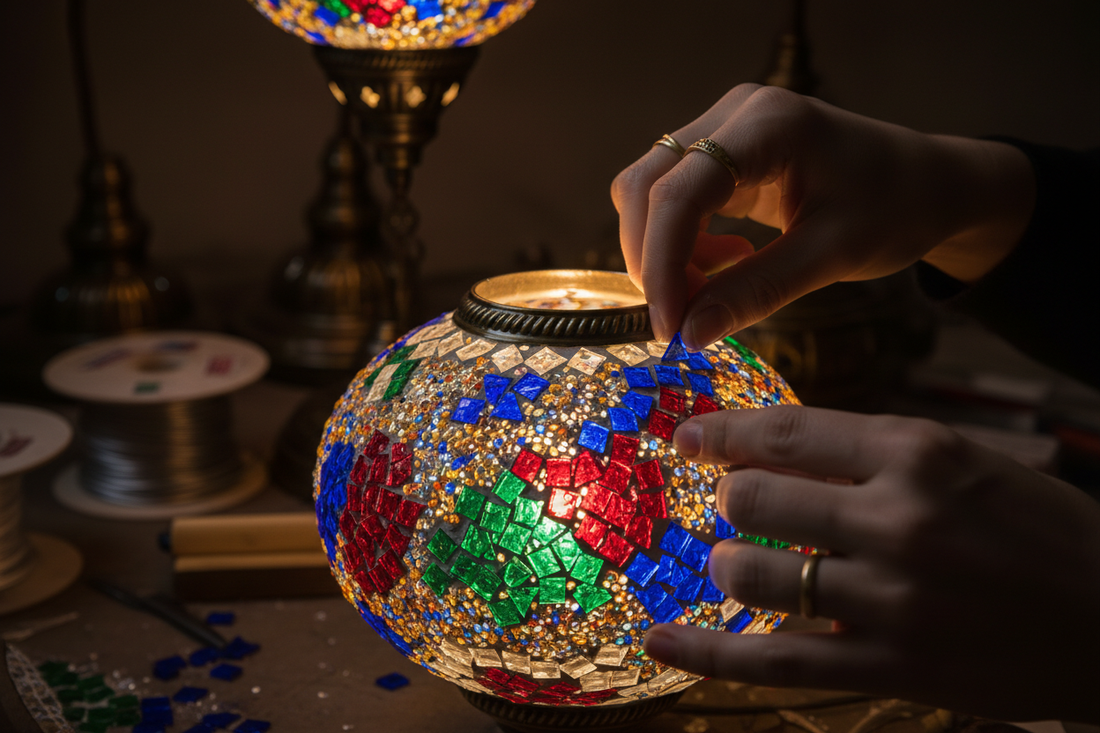 Lampe mosaïque turque : histoire, artisanat et savoir-faire