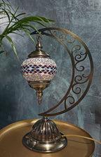 Lampe lune mosaïque veilleuse artisanale fait main Mosaic Dream