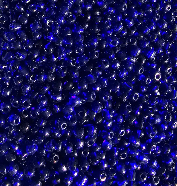 Perles de rocaille bleu roi transparentes 4mm — Mosaic Dream