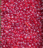 Perles de rocaille rouge nacré rainbow AB 4mm — Mosaic Dream