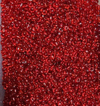 Perles de rocaille rouge vif transparentes 4mm — Mosaic Dream