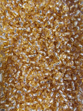 Perles de rocaille silver-lined dorées 4mm — Mosaic Dream