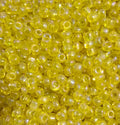 Perles de rocaille jaune nacré AB rainbow 4mm — Mosaic Dream