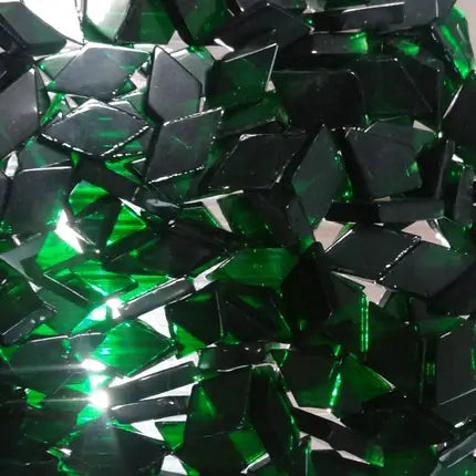 Tesselle de verre vert foncé losange 8 mm pour globe lampe mosaïque – Mosaic Dream
