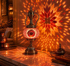 Lampe théière mosaïque orange – projection lumineuse murale – Mosaic Dream