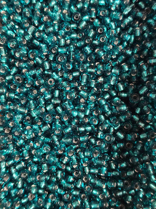Perles turquoise canard pour lampe mosaïque artisanale — Mosaic Dream
