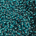 Perles de rocaille turquoise canard silver-lined 4mm — Mosaic Dream