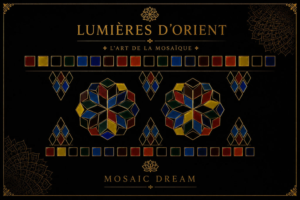 Motif Lumières d’Orient pour kit DIY photophore mosaïque
