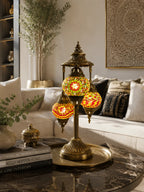 Lampe mosaïque 3 globes tricolore – vue d'ensemble – Mosaic Dream