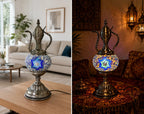 Lampe teapot mosaïque bleue – diptyque salon moderne – Mosaic Dream