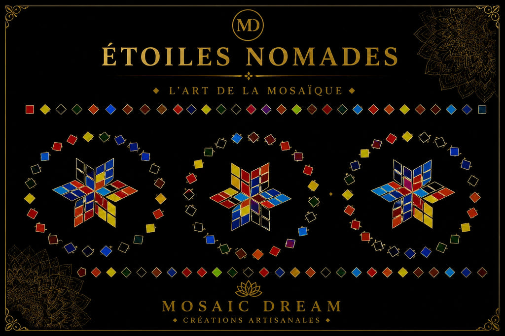 Motif Étoiles Nomades pour kit DIY lampe mosaïque