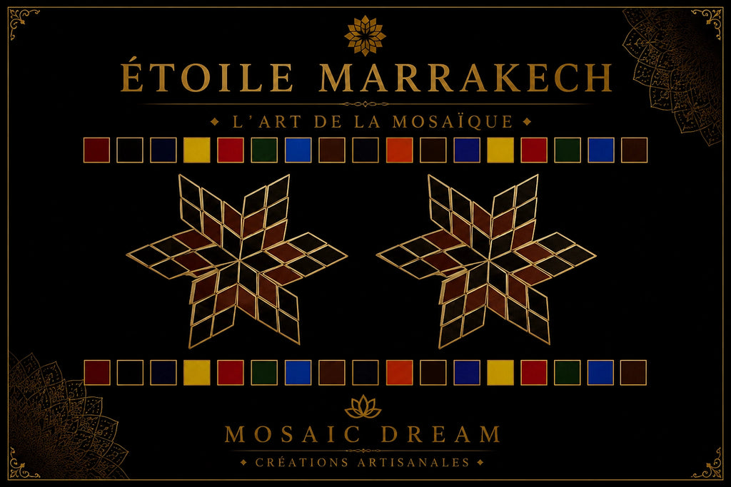 Motif Étoile Marrakech pour kit DIY photophore mosaïque
