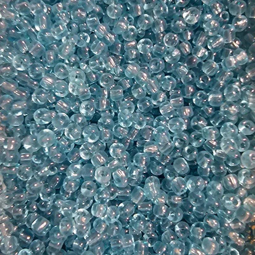 Perles de rocaille bleu glacier transparentes AB 4mm — Mosaic Dream