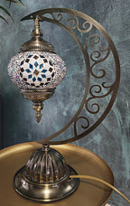 Lampe mosaïque turque artisanale globe unique fait main