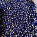 Perles de rocaille bleu nuit silver-lined 4mm — Mosaic Dream