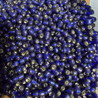 Perles de rocaille bleu nuit silver-lined 4mm — Mosaic Dream