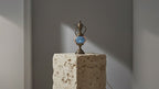 Blue Spiral Mosaic Lamp
