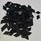 Losange de verre vert foncé 8 mm vue de face – accessoire mosaïque DIY Belgique