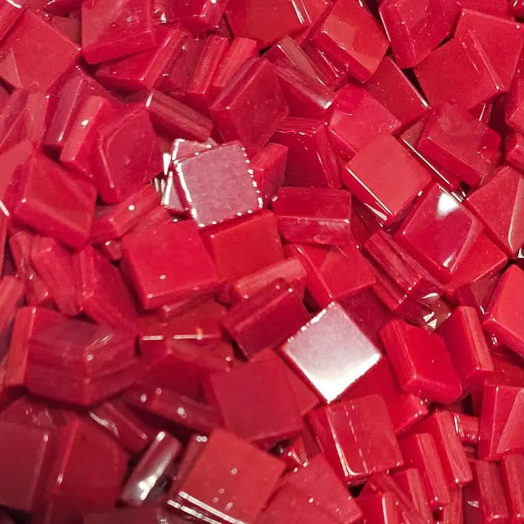 Tesselle de verre bordeaux opaque carré 8 mm pour globe lampe mosaïque – Mosaic Dream