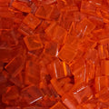 Tesselle de verre orange transparent carré 8 mm pour globe lampe mosaïque – Mosaic Dream
