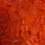 Tesselle de verre orange transparent carré 8 mm pour globe lampe mosaïque – Mosaic Dream
