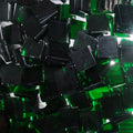 Tesselle de verre vert profond carré 8 mm pour globe lampe mosaïque – Mosaic Dream