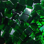 Tesselle de verre vert foncé carré 8 mm pour globe lampe mosaïque – Mosaic Dream