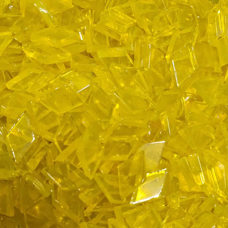 Tesselle de verre jaune losange 8 mm pour globe lampe mosaïque – Mosaic Dream
