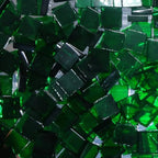 Lot de tesselles carrées vert foncé 8 mm pour globe mosaïque – Mosaic Dream Belgique