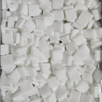 Tesselle de verre blanc opaque carré 8 mm pour globe lampe mosaïque – Mosaic Dream