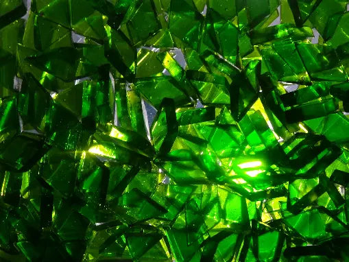 Tesselle de verre vert forêt losange 8 mm pour mosaïque artisanale – Mosaic Dream