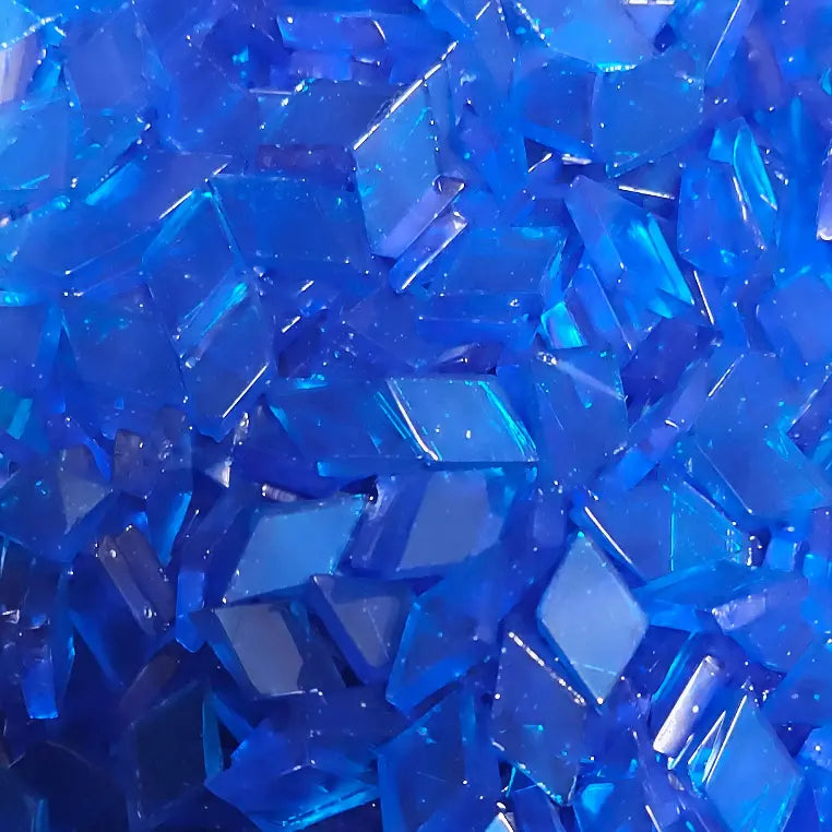 Tesselle de verre bleu losange 8 mm pour globe lampe mosaïque – Mosaic Dream