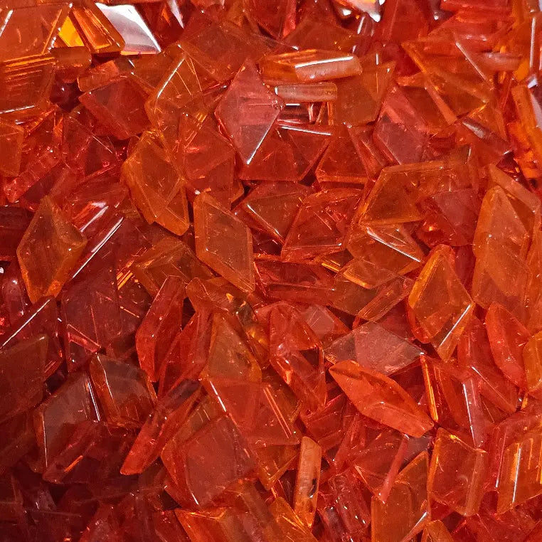 Tesselle de verre orange losange 8 mm pour globe lampe mosaïque – Mosaic Dream
